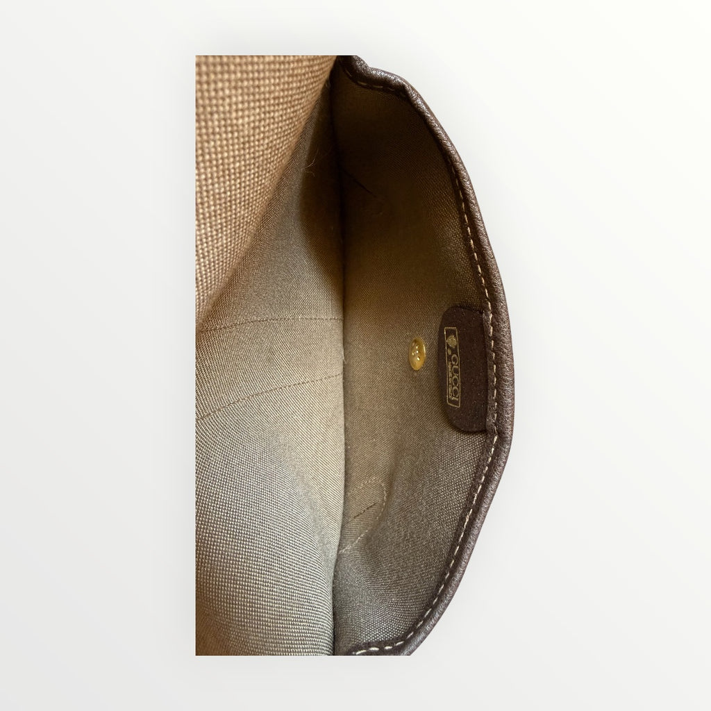 GUCCI GG SUPREME SHERRY LINE POUCH
