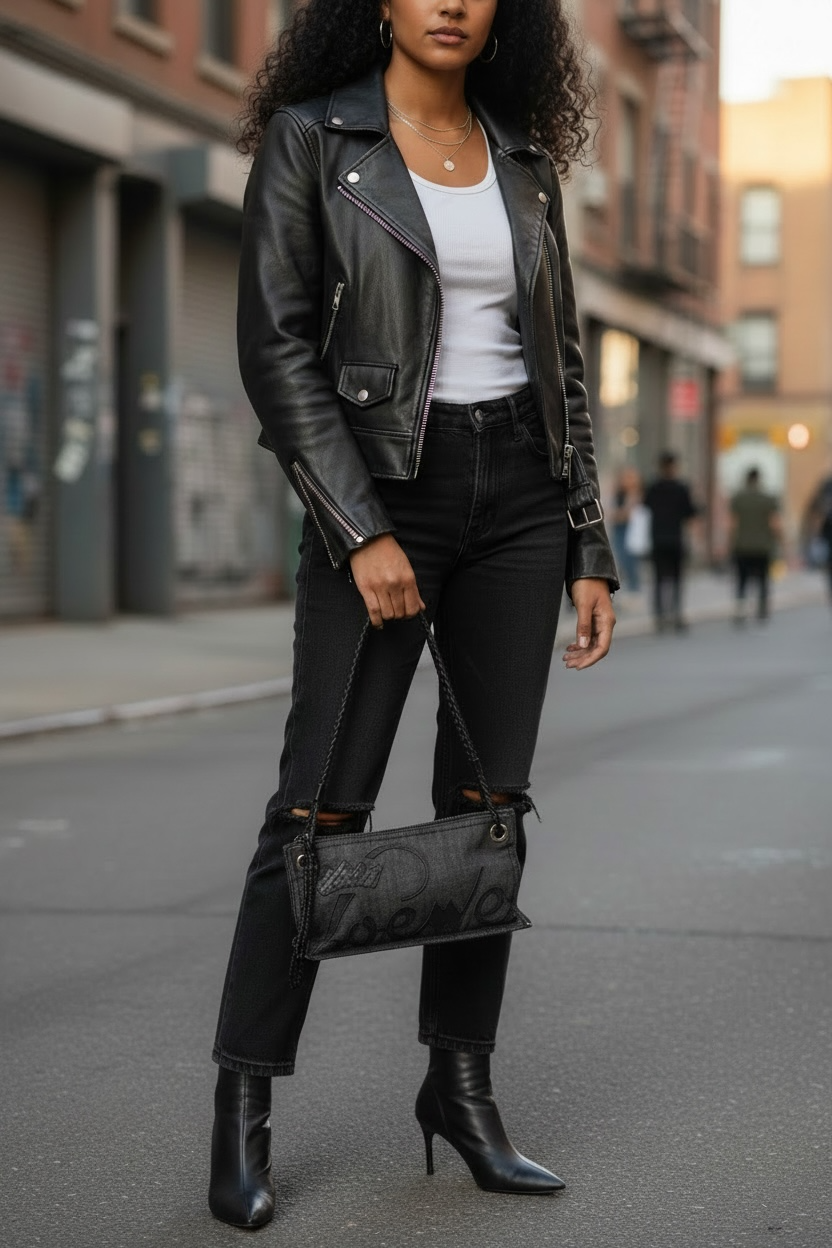 LOEWE DENIM LOGO POCHETTE