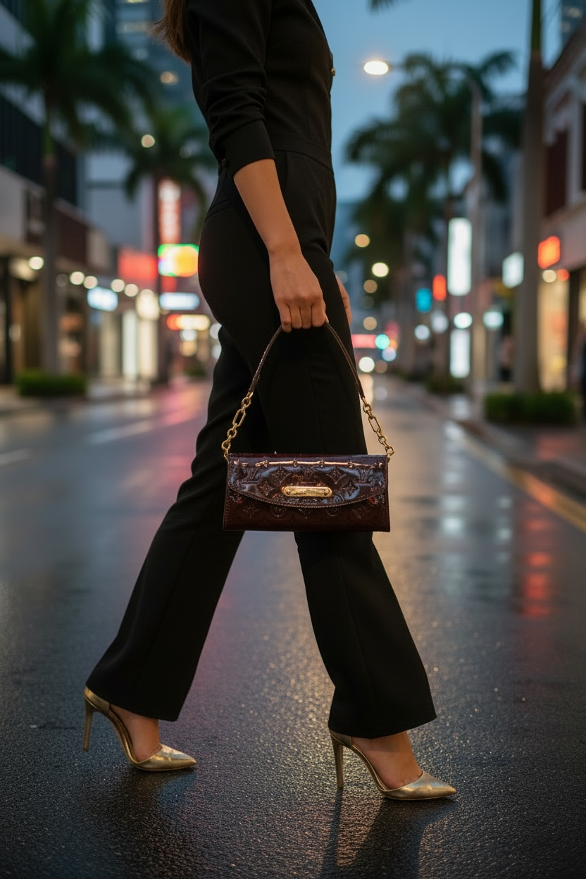 LOUIS VUITTON MONOGRAM VERNIS SUNSET BOULEVARD BAG