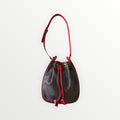 SAINT LAURENT MONOGRAM BASKETWEAVE DRAWSTRING BUCKET BAG